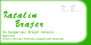 katalin brajer business card