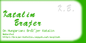 katalin brajer business card